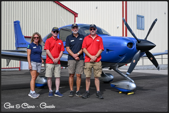 COPA Board of Directors (from left to right): Ashlynne Dale - Eastern Vice-Chair, Southern Ontario, Stephen Wilcox - Director-at-Large, Southern Ontario, Mark van Berkel - President and CEO of COPA, Doug Ronan - Chair, Southern Ontario, at the Orillia Fly-in/Splash-in 2024.