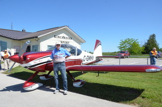 Ivan Kristensen, founder of Trillium Aviators proudly in front of his VANs Aircraft RV-14, built in 13 months. Image courtesy of Phil Lightstone