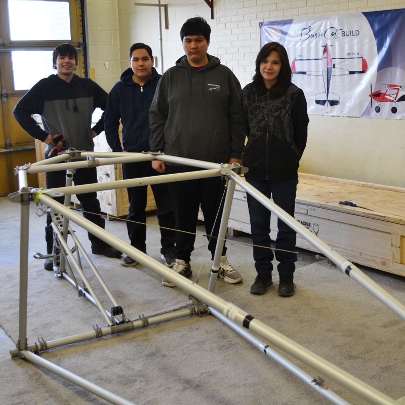Build team progress after week 2 with the fuselage starting to take shape.