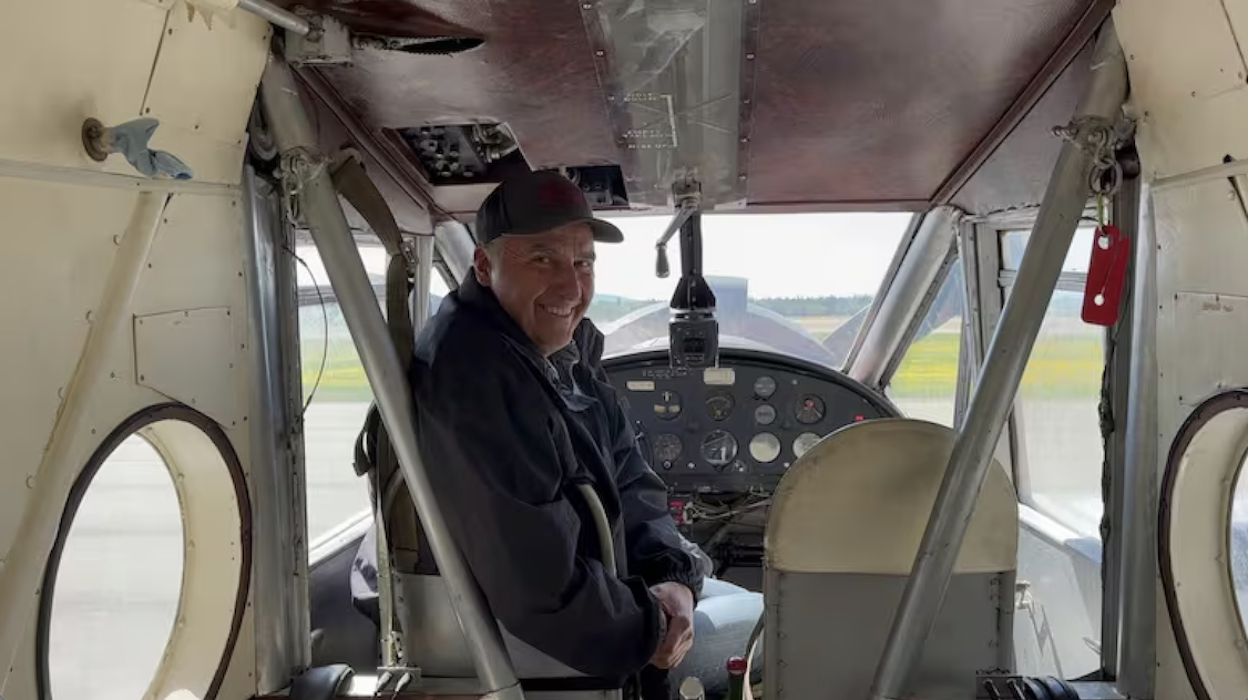 Pilot Glenn Pearce says it's a privilege to be able to fly the 86-year-old plane. Photo credit: Catherine Hansen/CBC