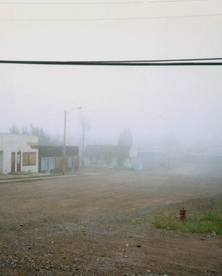 Spooky abandoned downtown street.