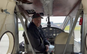Pilot Glenn Pearce says it's a privilege to be able to fly the 86-year-old plane. (Catherine Hansen/CBC)